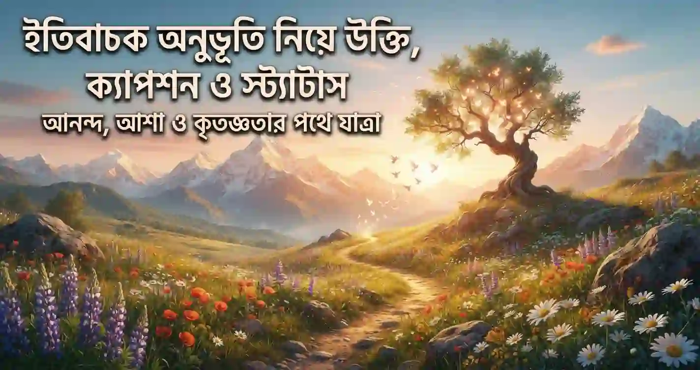 ইতিবাচক অনুভূতি নিয়ে উক্তি, ক্যাপশন ও স্ট্যাটাস