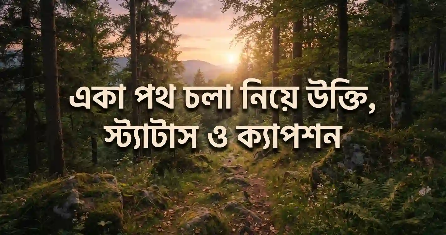 একা পথ চলা নিয়ে উক্তি ও স্ট্যাটাস