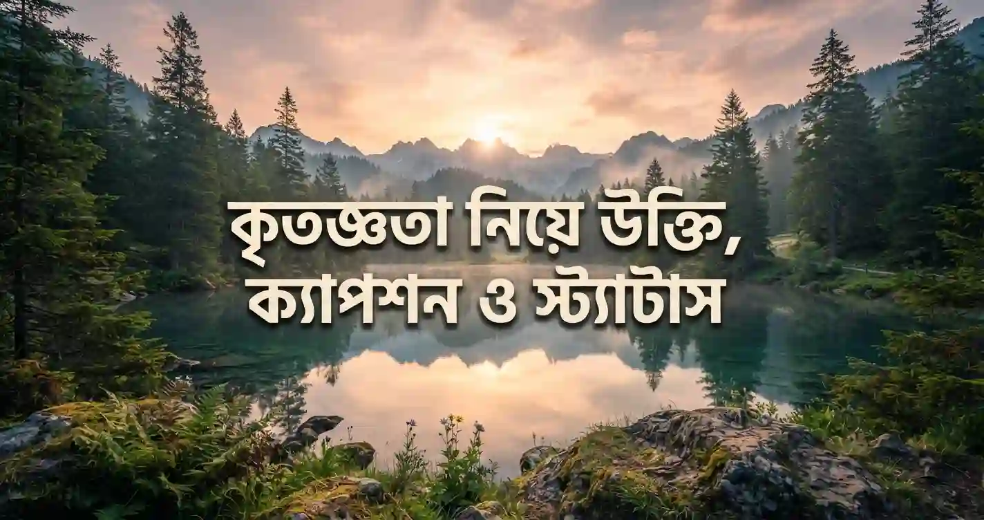 কৃতজ্ঞতা নিয়ে উক্তি, স্ট্যাটাস ও ক্যাপশন