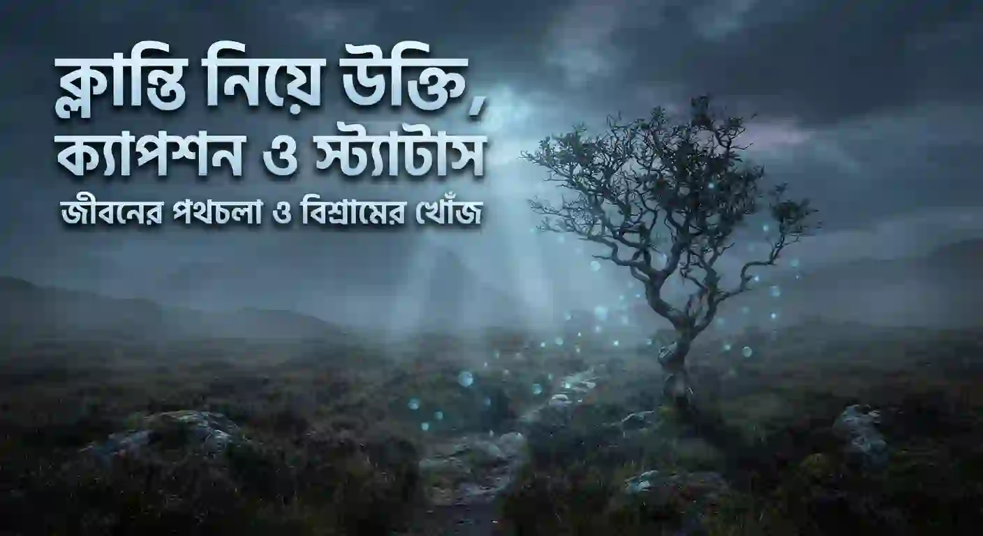 ক্লান্তি নিয়ে উক্তি, ক্যাপশন ও স্ট্যাটাস