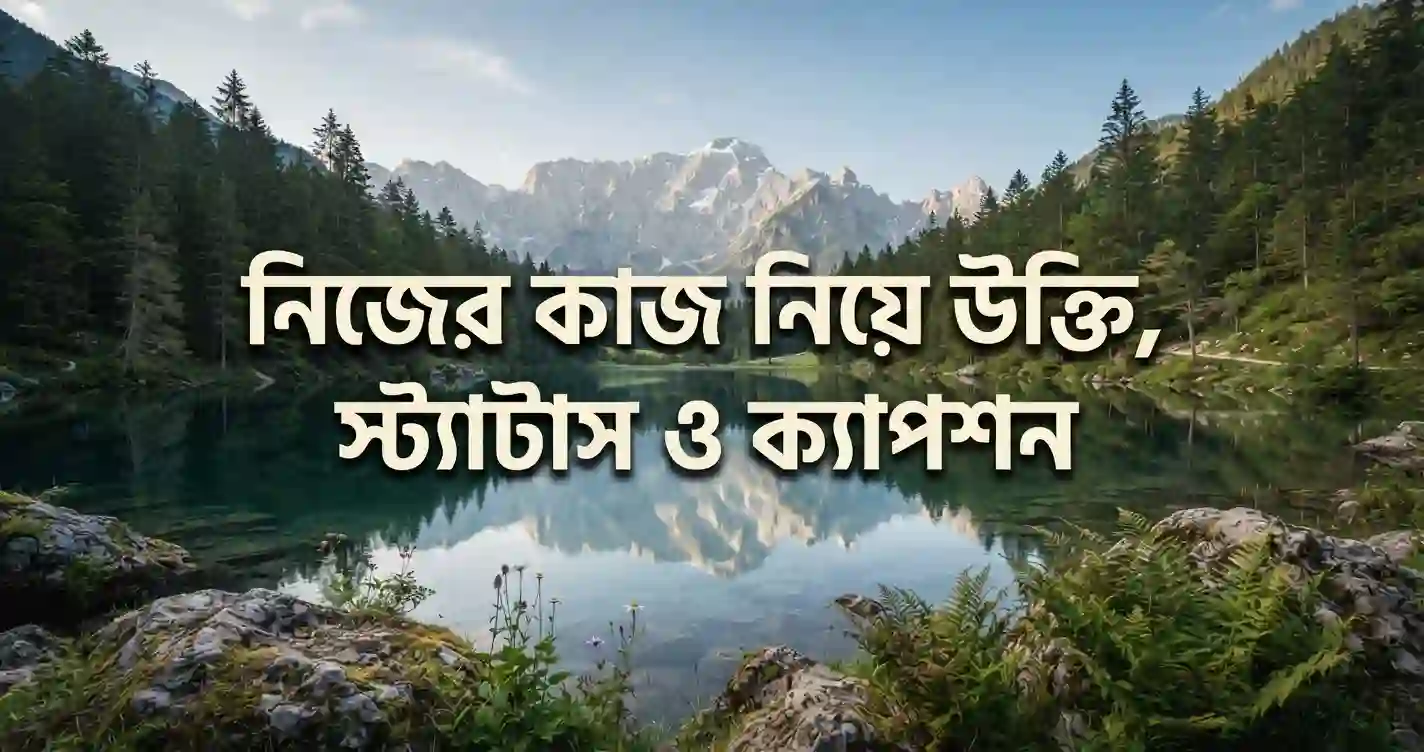 নিজের কাজ নিয়ে উক্তি ও স্ট্যাটাস