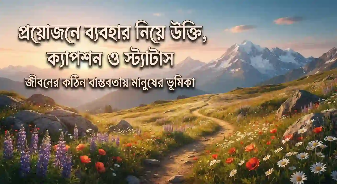 প্রয়োজনে ব্যবহার নিয়ে উক্তি, ক্যাপশন ও স্ট্যাটাস