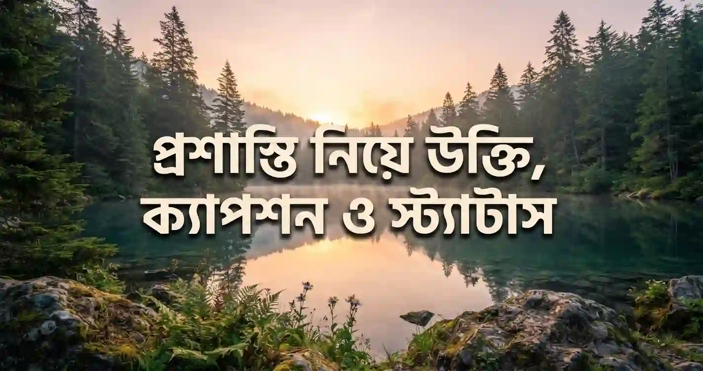 প্রশান্তি নিয়ে উক্তি, ক্যাপশন ও স্ট্যাটাস