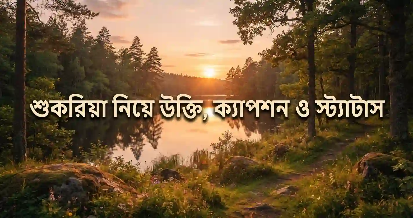 শুকরিয়া নিয়ে উক্তি, ক্যাপশন ও স্ট্যাটাস