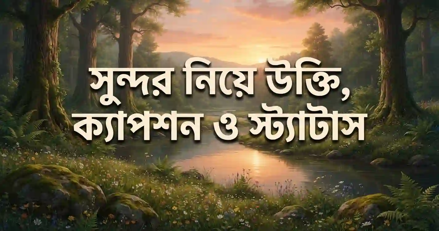সুন্দর নিয়ে উক্তি, ক্যাপশন ও স্ট্যাটাস