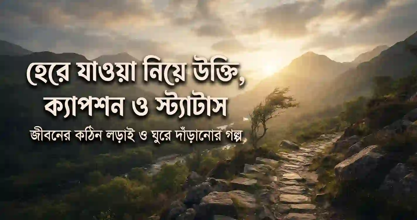 হেরে যাওয়া নিয়ে উক্তি, ক্যাপশন ও স্ট্যাটাস